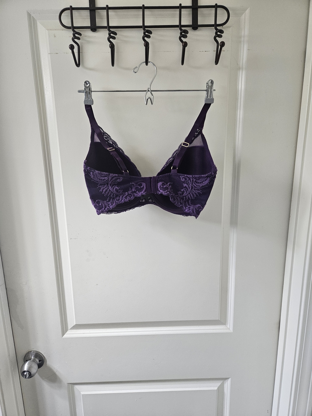 Natori Deep Purple Lace-Trim Underwire Bra - Picture 14 of 15